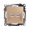 Розетка компьютерная 2-местная Stekker GLS00-7109-08 50009