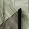 Шторка на ванну MaybahGlass MGV-765-6 40x140, поворотная, стекло бронза 6 мм, профиль черный, с полотенцедержателем фото 4