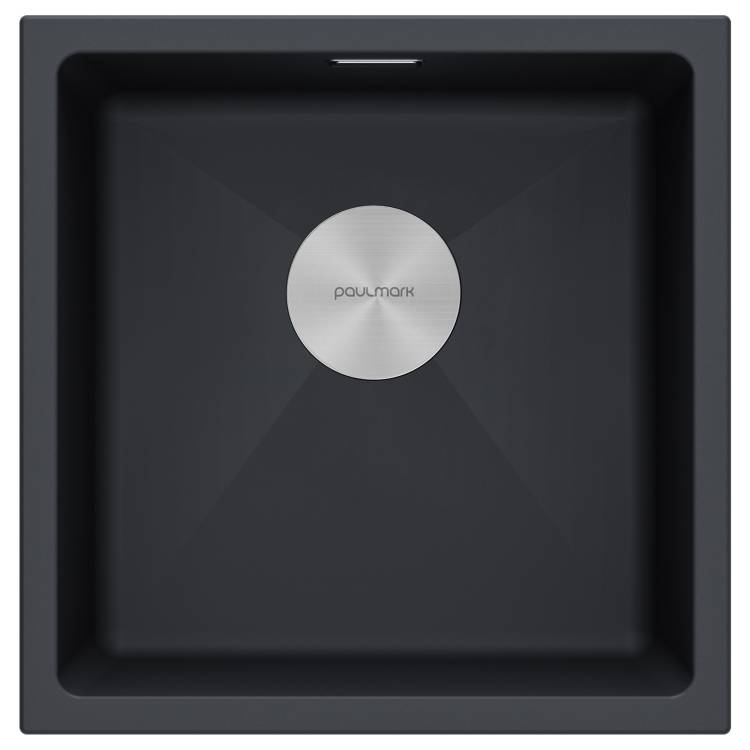 Мойка кухонная Paulmark Lumi 45Uni LU45-AN Антрацит, 45.5x46