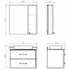 Тумба с раковиной Comforty Амстердам 75 00-00004668 белая с черной матовой столешницей раковина T-Y9378 фото 7