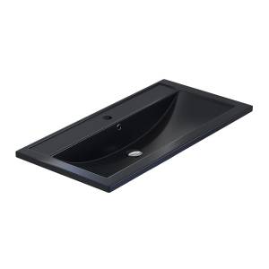 Раковина Uperwood Foster Quartz 291030042 черная матовая, уголь, 90x45.5