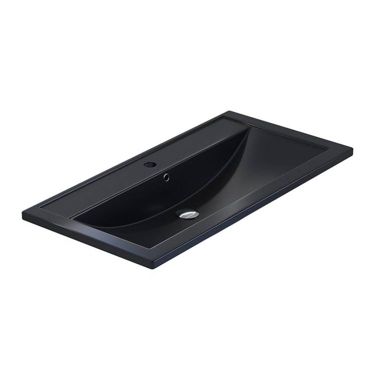 Раковина Uperwood Foster Quartz 291030042 черная матовая, уголь, 90x45.5