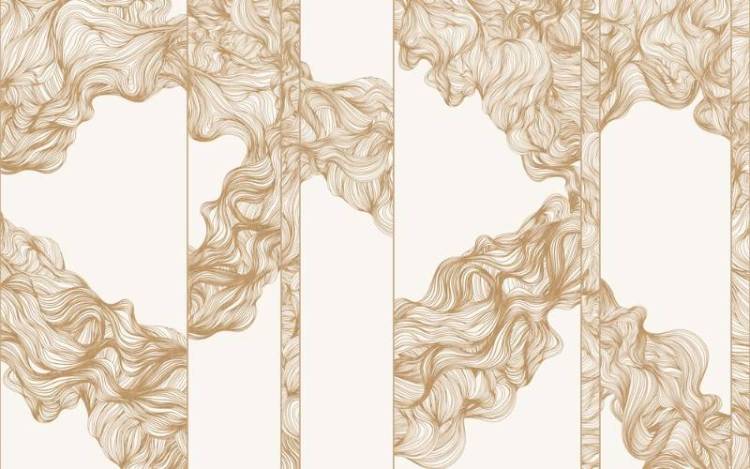 3D Фотообои Artegrafico «Линии золотой геометрии» LST-011 акварель