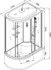 Душевая кабина AvaCan EM4511RGM с гидромассажем, 110x80x220 фото 13