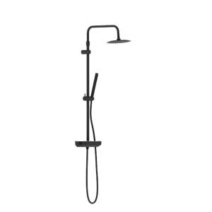 Душевая система Damixa Scandinavian Pure 936780300 с душевым смесителем-полкой, чёрный