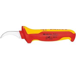 Нож KNIPEX для удаления изоляции секторного кабеля VDE, 190 мм, диэлектрический, 2-компонентная рукоятка