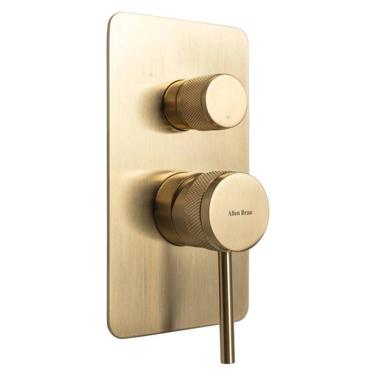 Смеситель Allen Brau Priority 5.31A11-GB X3 термостатический, брашированное золото