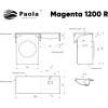 Раковина Paola Magenta 1200 R подвесная, на стиральную машину фото 8