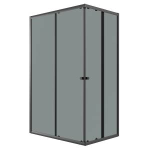 Душевой уголок Niagara Eco NG-1118-14QT профиль черный матовый, стекло тонированное, 110x80x190
