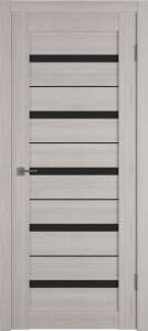 Межкомнатная дверь Владимирская Фабрика Дверей Atum Al 7 Stone Oak стекло Black Gloss BM 700x2000