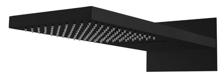 Верхний душ Boheme Fusion 419-2-B с каскадом, Black