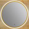 Зеркало Art&Max Sanremo AM-San-770-DS-F-Gold античное золото, с подсветкой, 77x77