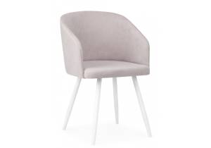 Стул на металлокаркасе Notta Монер 360 632644 светло-серый (glory 36) / белый