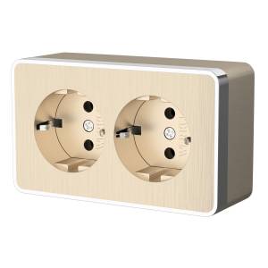 Розетка двойная с заземлением Werkel Gallant W5072110