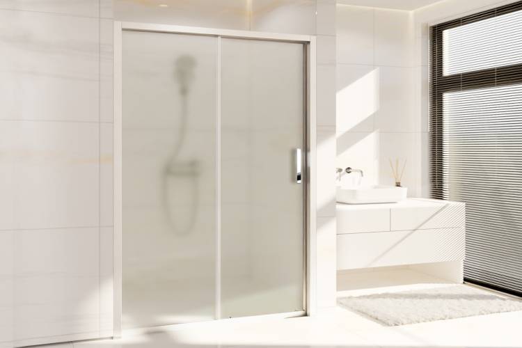 Душевая дверь в нишу Royal Bath Accord RB155HS-C-ST профиль сатин, стекло матовое, 155x200