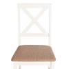 Стул Tetchair Хадсон 25523 ivory white (слоновая кость), ткань коричнево-золотая, дерево гевея фото 2