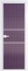 Межкомнатная дверь Profil Doors 2 AX цвет профиля Вайт, стекло безопасное 6 мм мору фиолетовое 700x2000