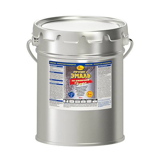 Грунт-эмаль на ржавчину Новбытхим RAL7040 серая 20 л