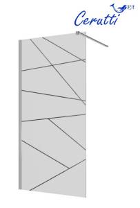 Душевая перегородка Cerutti Spa PICK T120 профиль хром, стекло матовое, 120x120x190