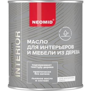 Масло для интерьеров и мебели из дерева Neomid Interior белое 0.75 л