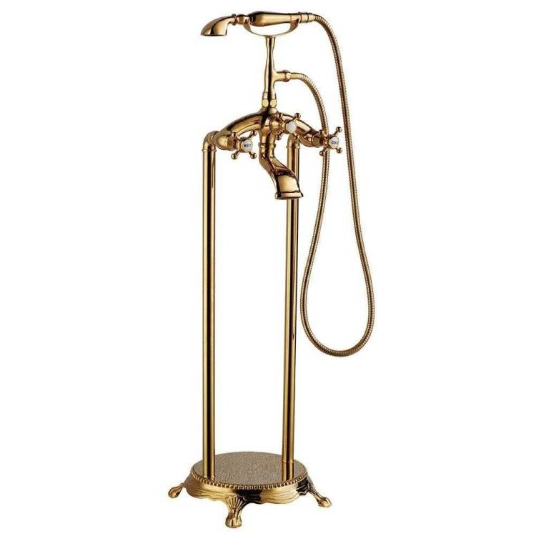 Смеситель для ванны Abber Klassik AF8415G напольный, золотой