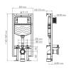 Комплект Wasserkraft Vils 56TLT.010.ME.CH04.H002 унитаз подвесной, белый, сиденье микролифт, с инсталляцией, кнопка хром фото 3