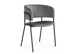 Стул на металлокаркасе Woodville Осло 674662 темно-серый (H-15) / черный