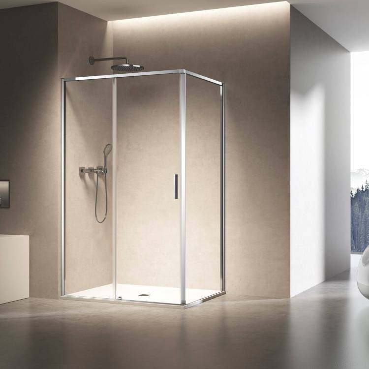 Душевой уголок Vincea Slim VSR-6SL8011CL профиль хром, стекло прозрачное, 110x80x200