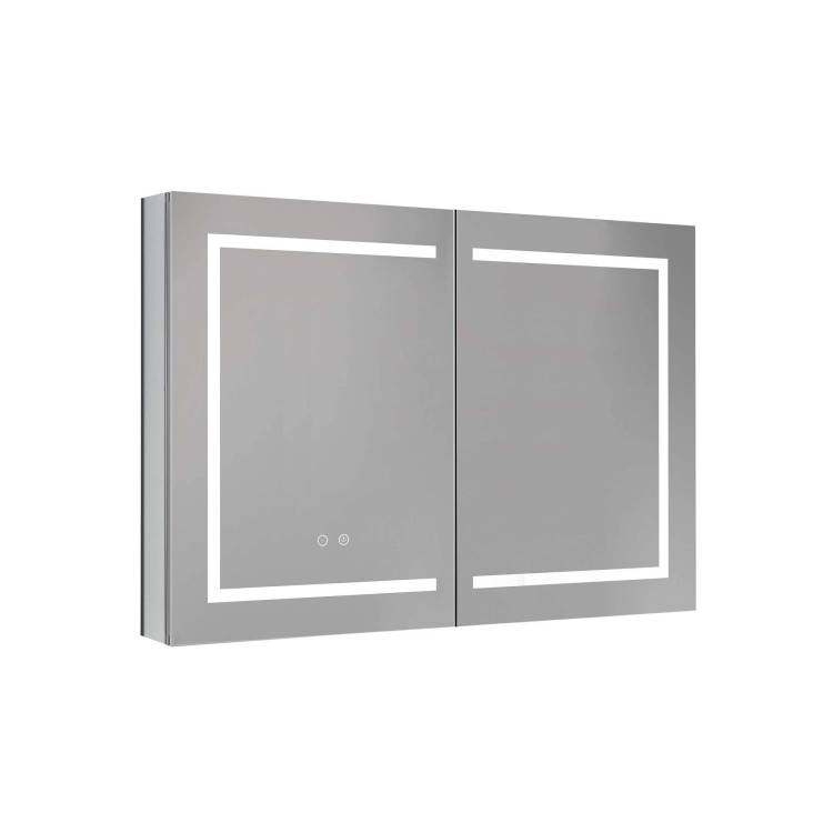 Зеркало-шкаф Aquatek AQ7104-MLC с подсветкой, хром, 100x70x13.3