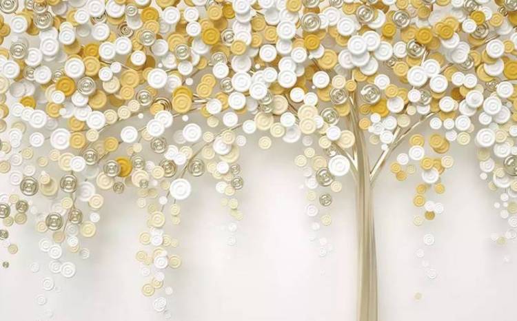 3D Фотообои Artegrafico «Медальонное дерево» FANT-065 акварель