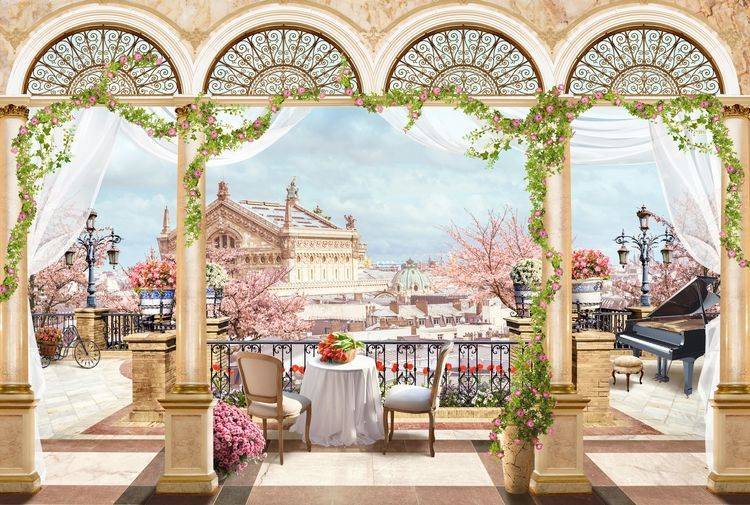 3D Фотообои Artegrafico «Королевская терраса» FR-207 канвас