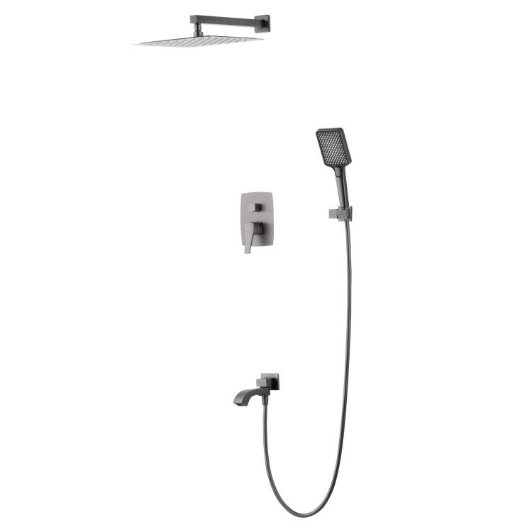 Душевой комплект Wonzon & Woghand WW-88939072-BGM темный графит, встраиваемый