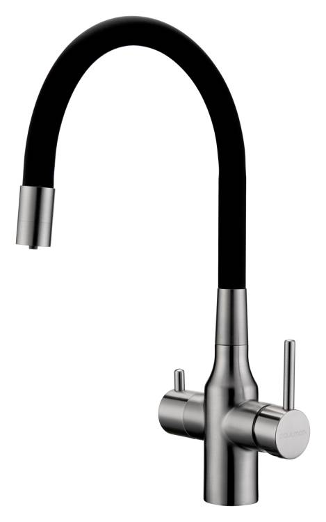 Смеситель для кухни Paulmark Salix Sa213419-BS с гибким изливом, брашированная сталь