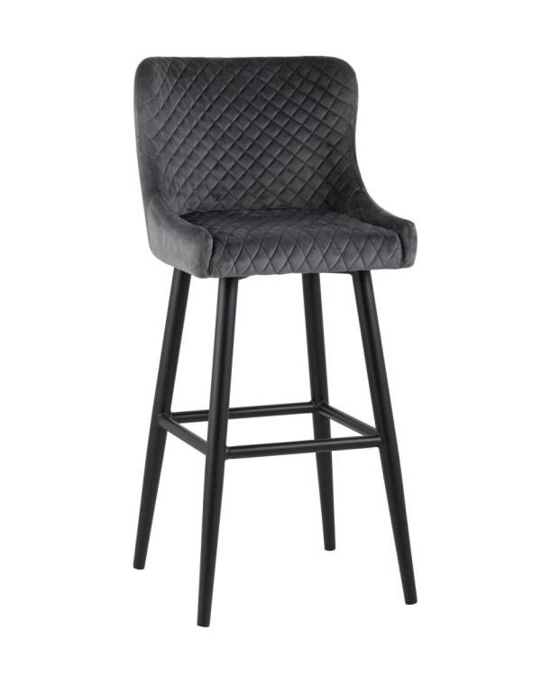 Стул барный Stool Group Ститч MC15B VELVET HLR-21 DUAL серый