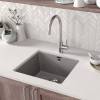 Кухонная мойка Lemark SINARA 440-U 9910067 подстольного монтажа из кварцгранита антрацит фото 3