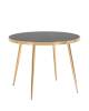 Стол обеденный Stool Group Гелиос EDT-134-TG DUAL стекло черный мрамор сталь золото 100x100x75