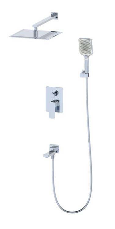 Душевой комплект Oliveeka D OL-939003-CR с внутренней частью, хром