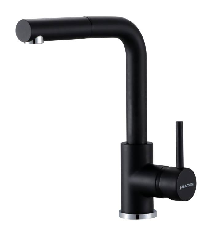Смеситель для кухни Paulmark Kassel Ka214311-AN с выдвижным изливом, антрацит
