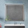 Зеркало Cezares Interni CZR-SPC-INT-1000-900-LED-TCH-WARM-TIT с подсветкой, сенсорным выключателем и подогревом, Титан, 100x90 фото 6