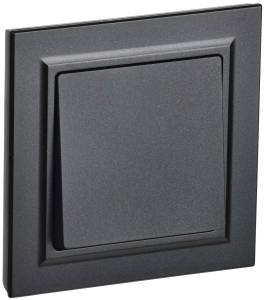 Выключатель 1-клавишный IEK Brite BR-V10-0-10-K02-F черный