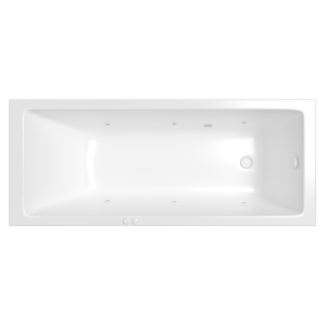 Акриловая ванна WHITECROSS Wave Slim 175x70 0111.175070.100.SOFT.WH с гидромассажем, 