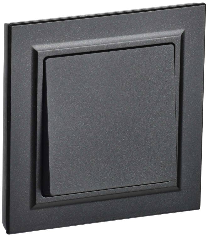 Выключатель 1-клавишный IEK Brite BR-V10-0-10-K02-F черный