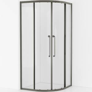 Душевой уголок Cezares Relax RELAX-304-R-2-90-C-GM профиль Оружейная сталь, стекло прозрачное, 90x90