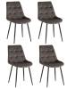 Набор из 4 стульев Stool Group Флекс OS-2499-V seat HLR-24 DUAL X4 антрацитовый велюр