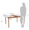 Стол Bradex Home Splash FR 0837 белый, орех миланский 125(155)x85x75 фото 5