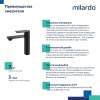 Смеситель для раковины Milardo Maze MAZBL00M01 черный матовый фото 6
