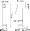 Гигиенический душ Wasserkraft Abens 2000 A212 с фиксатором фото 2