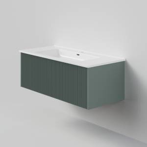 Тумба с раковиной La Fenice Terra Grigio NFNC-01-TER-G-100-3-100 серо-зеленая матовая, 100 см