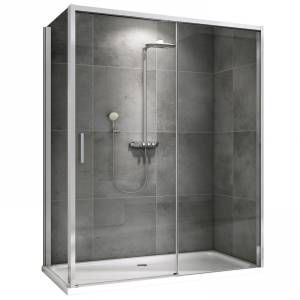 Душевой уголок Abber Komfort AG93120-S102 100x200x120, профиль Хром