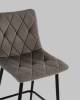 Стул полубарный Stool Group Одди Diamond AV 443PB-Cst-9005(PP) темно-серый, велюр фото 8